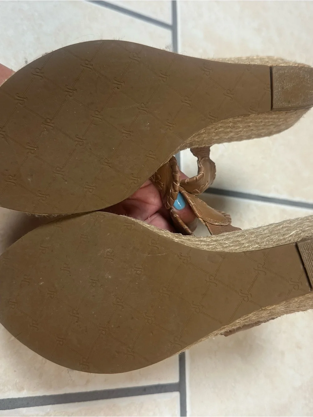 Jack Rogers Tan Leather Slip-On Mules